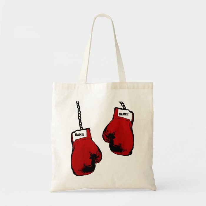 Personalized Boxing Gloves Tote Bags