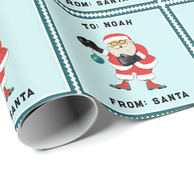 Personalized Boxing Holiday Gift Wrapping Paper (Roll Corner)