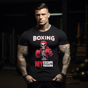 Personalized Boxing Skeleton Boxer Halloween T-Shirt