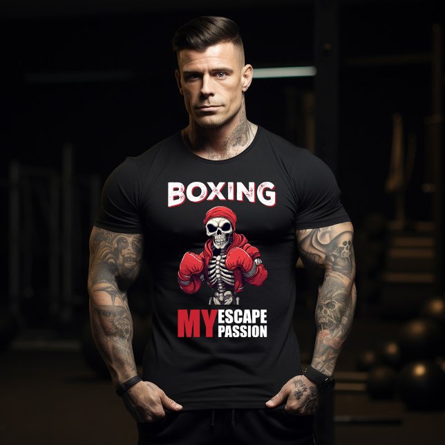 Personalized Boxing Skeleton Boxer Halloween T-Shirt (Creator Uploaded)