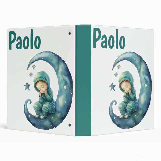 Personalized boy baby book binder (Background)