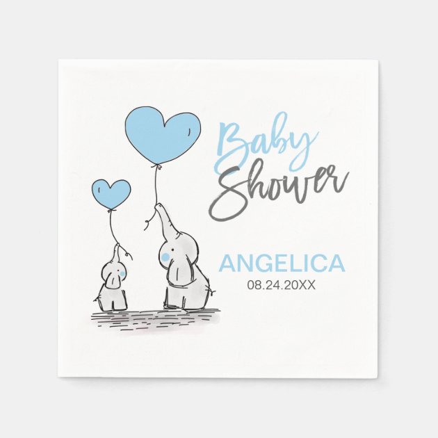 personalized baby shower napkins cheap