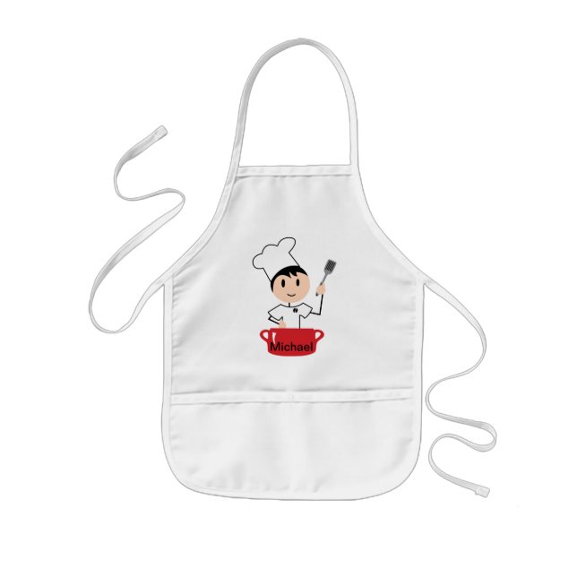 Personalized Boy Chef Kids' Apron (Front)