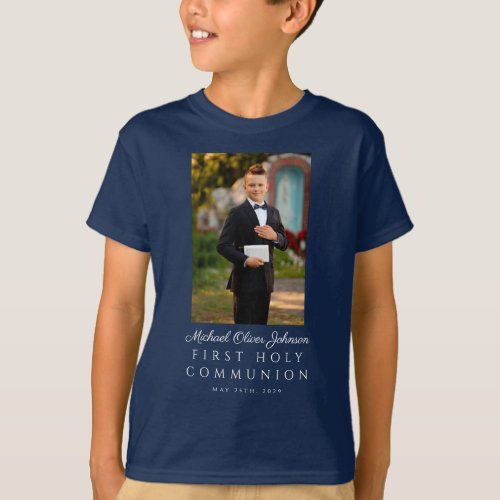 Personalized Boy First Communion  T_Shirt
