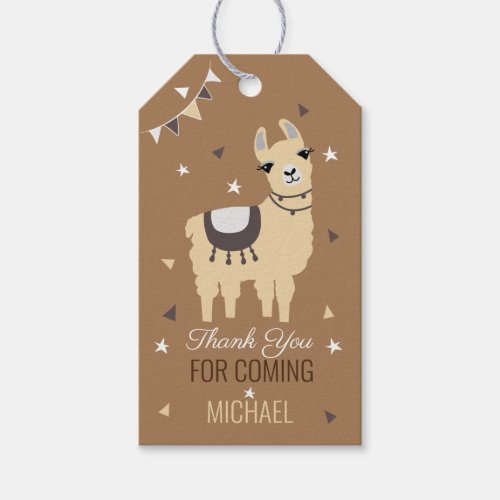 Personalized Boy Llama Gift Tags