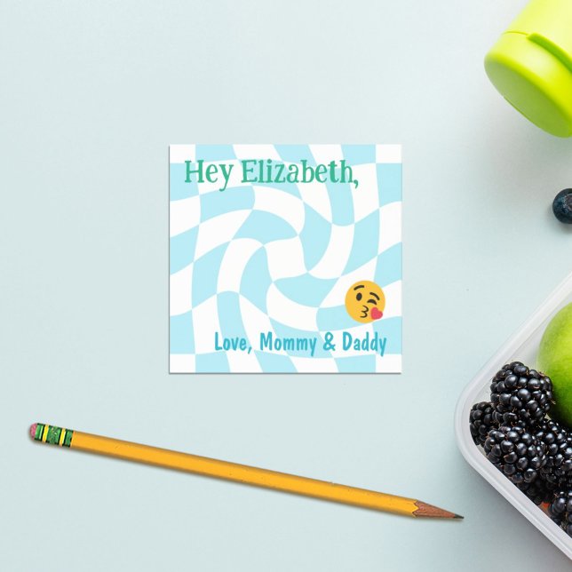 Personalized Boy Lunch Box Notes Retro Checker (Creator Uploaded)