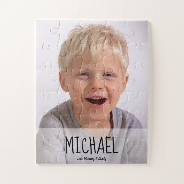 Personalized BOY Photo Gift Jigsaw Puzzle (Vertical)