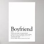 Personalized Boyfriend Definition Poster<br><div class="desc">Personalize for your boyfriend,  to create a unique valentine,  Christmas or birthday gift. A perfect way to show him how amazing he is every day. Designed by Thisisnotme©</div>