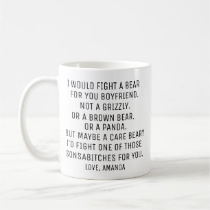 Personalized Boyfriend Gift, Funny Boyfriend Coffee Mug