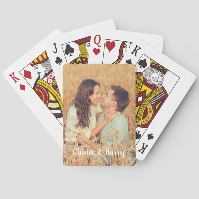 Personalized Boyfriend Gift Photo Playing Cards (Back)