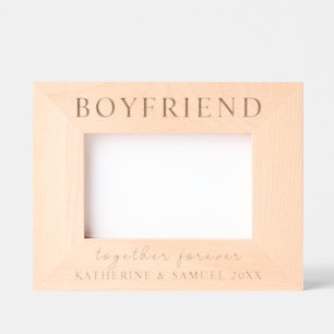 Personalized Boyfriend Together Forever Wood Engraved Frames