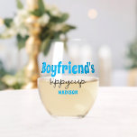 Personalized Boyfriend's Sippy Cup  Stemless Wine Glass<br><div class="desc">Personalized boyfriend's sippy cup Name wine glass</div>