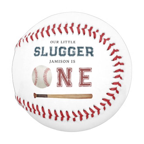 Personalized Boys 1st Birthday Little Slugger Baseball