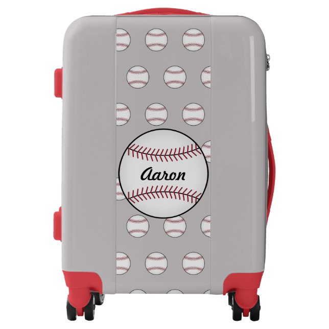 Personalized Boy's Baseball Luggage Suitcase Gift (Front)