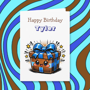 Personalized Boy's Birthday Cupcake Card