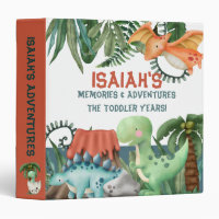 Personalized Boys Dinosaur Photo Scrapbook 