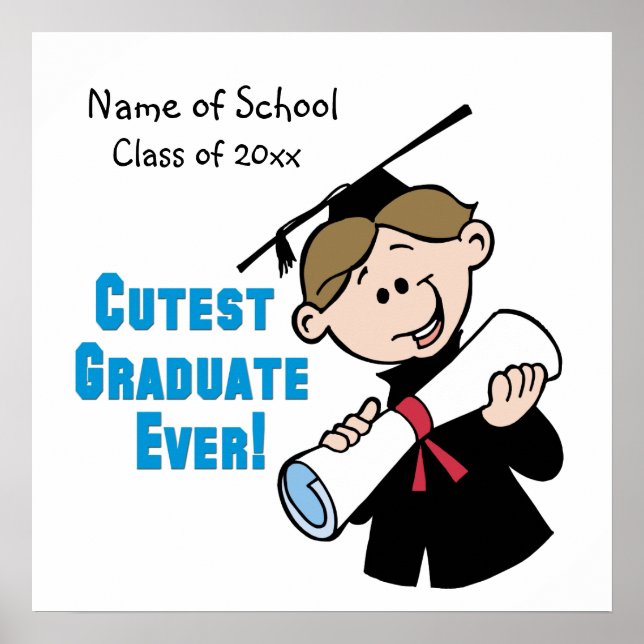 Personalized Boys Graduation Poster (Front)