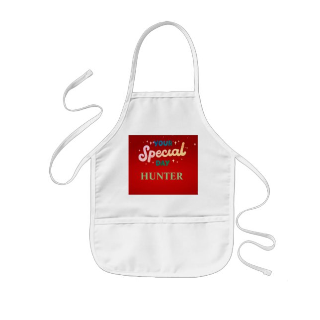 personalized boy's kids' apron (Front)