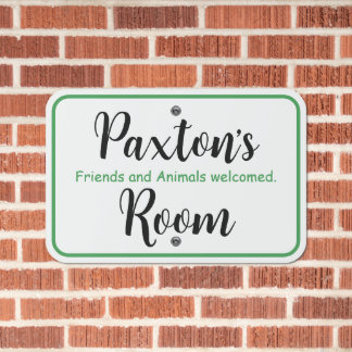 Personalized Boys Name Baby's Room Metal Sign