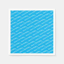 Personalized Boy's Name Birthday Blue Party