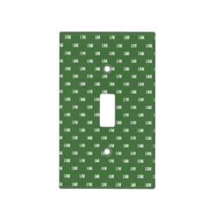 Personalized Boy's Name Green Light Switch Cover