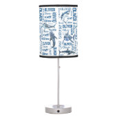 Personalized boys name lamp with sharks (Back)