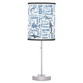 Personalized boys name lamp with sharks (Front)