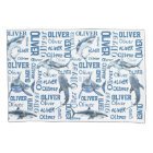 Personalized boys name pillow with sharks