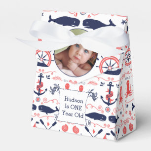 Personalized Boys Nautical Birthday Favor Boxes