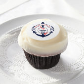 Personalized Boys Nautical Birthday One Year Old Edible Frosting Rounds (Cupcake)
