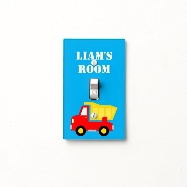 Personalized boy's nursery room light switch cover (In Situ)