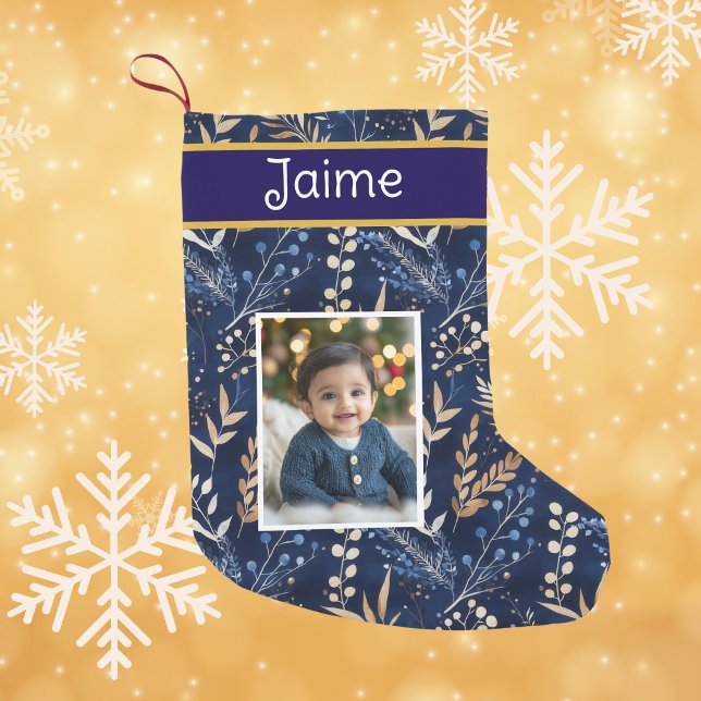 Personalized Boy's Photo and Name Christmas Small Christmas Stocking (Creator Uploaded)