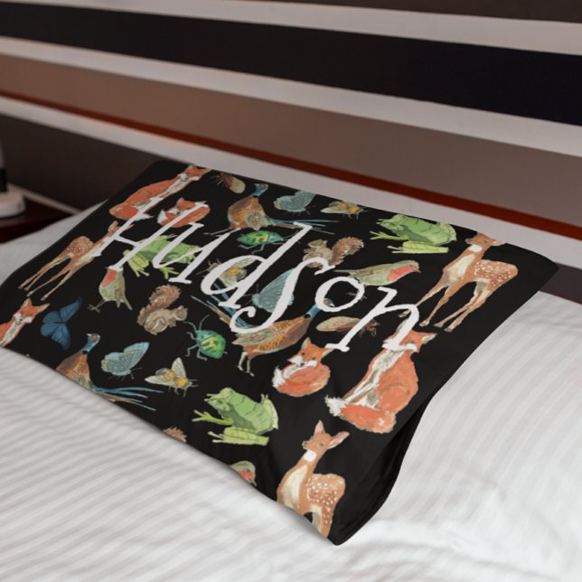 Personalized Boy's Room Forest Creatures Pillowcase (Creator Uploaded)