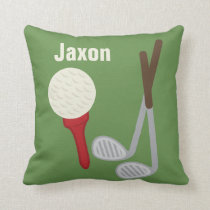 Personalized Boys Room Nursery Golf Throw Pillow