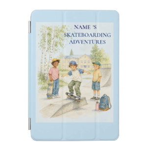 Personalized Boys Skateboarding iPad Cover
