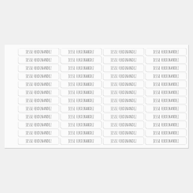  Personalized Boy's Skinny Font Waterproof  Kids' Labels (Sheet)