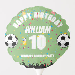 Personalized Boys Soccer Birthday Balloons