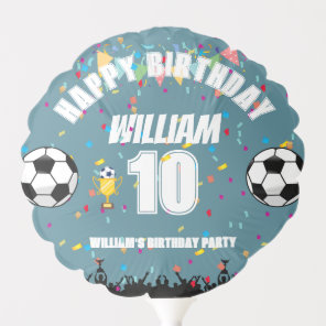 Personalized Boys Soccer Birthday Balloons
