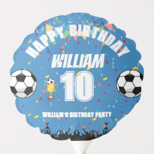Personalized Boys Soccer Birthday Balloons