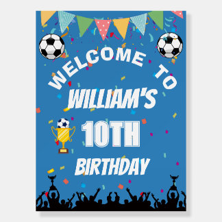 Personalized Boys Soccer Birthday Welcome Board