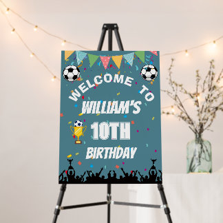 Personalized Boys Soccer Birthday Welcome Board