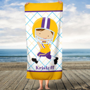 Personalized Boys Sports Home Run Bath Towel