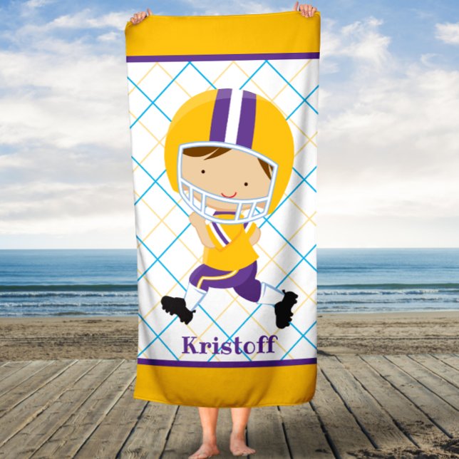 Personalized Boys Sports Home Run Bath Towel (Creator Uploaded)