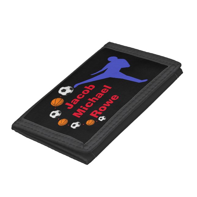 Personalized Boys Sports Theme Wallet (Bottom)