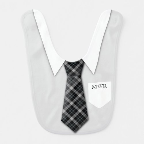 Personalized Boys Suit Tie Funny Cute Baby Bib