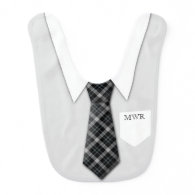 Personalized Boy's Suit Tie Funny Cute Baby Bibs
