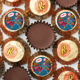 Personalized Boys’ Superhero Caricature Reese's Peanut Butter Cups
