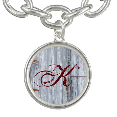 Personalized Bracelet White Wash Wood Barn Door Co