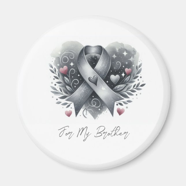Personalized Brain Cancer-for my brother Magnet (Front)