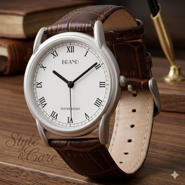 Personalized Brand Men's Classic Brown Leather Watch (Personalized Brand Men's Classic Brown Leather Watch)